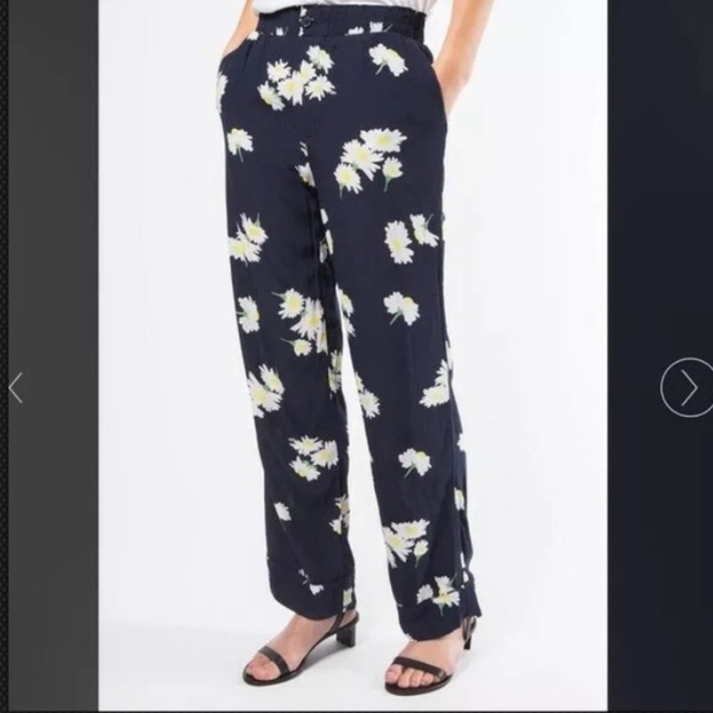 Ganni Crepe Daisy Floral Pants